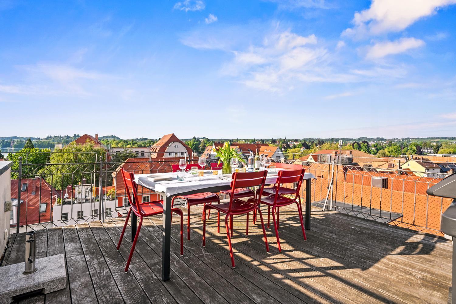 Ferienwohnung Insel-Loft - Maisonette Auf Der Insel, Exklusiv Mit Dachterrasse Lindau  Buitenkant foto
